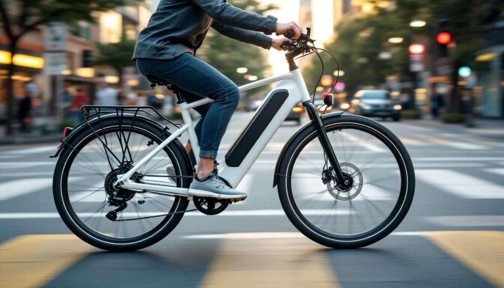 Vélo électrique urbain à courroie : conduite fluide et sans entretien